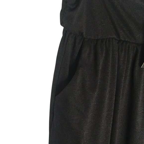 Black Comfort Pants Womens 2XL High Waist Stretch Capri Cropped Wide Leg Pull On - Picture 4 of 16